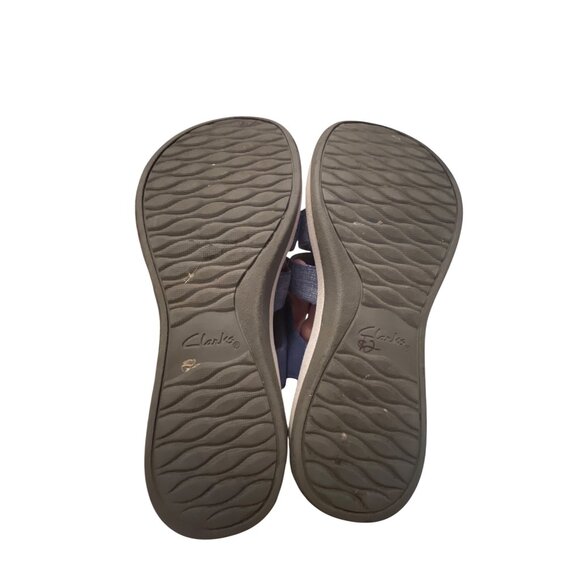Clarks Womens Navy Blue Strappy Sandals Size 8 - Picture 6 of 8